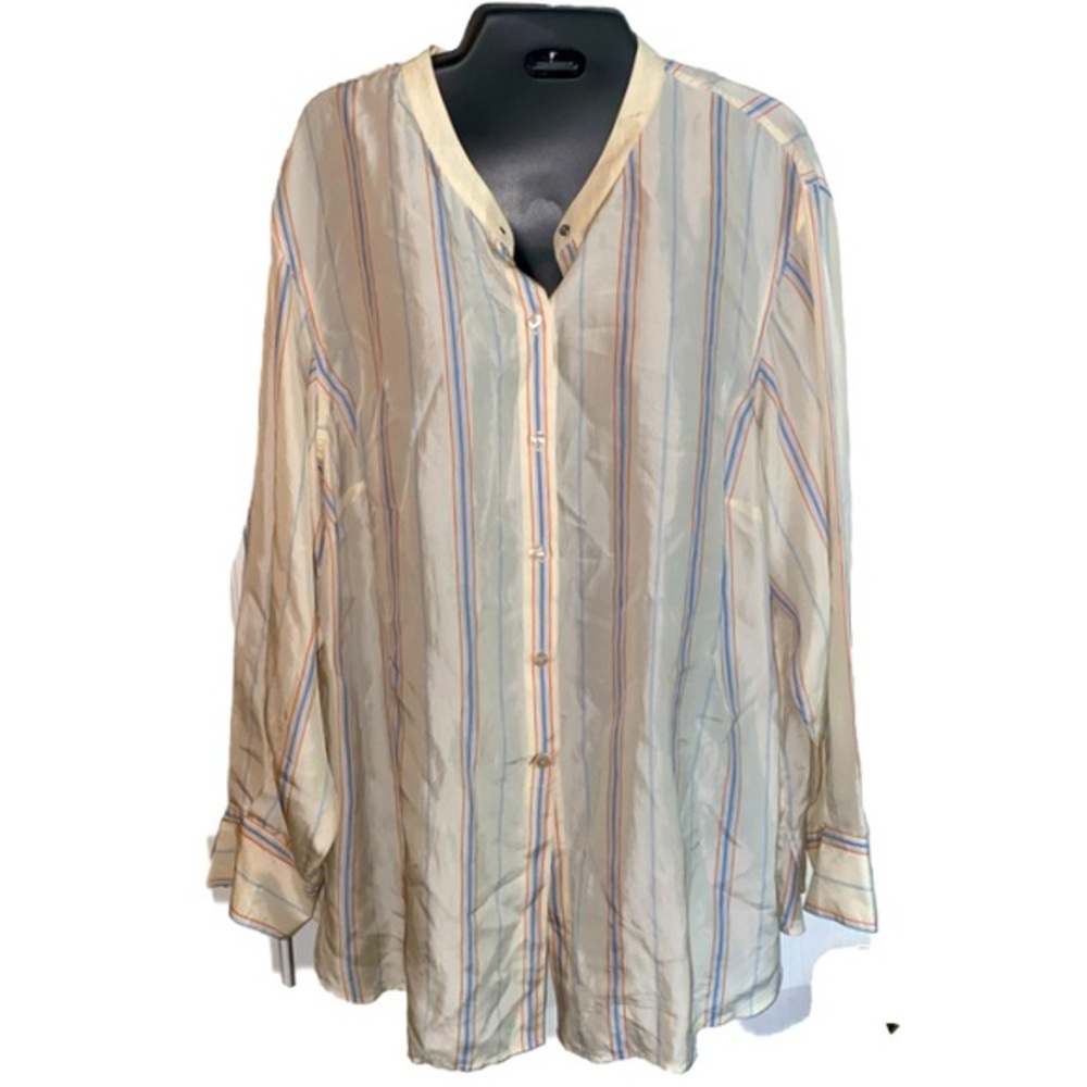 100% silk Liz Claiborne dress shirt size 18w